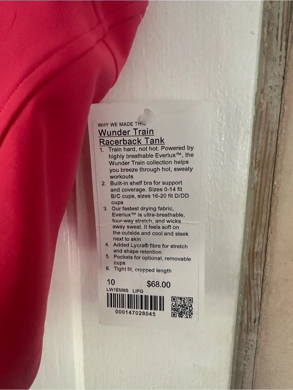 Lululemon Women's Wunder Train Racerback tank